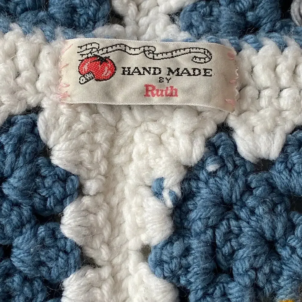 Handmade Granny Squares Crochet Throw Newborn Baby Crib Stroller Nursery Blanket